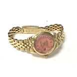 A ladies 18ct gold Rolex date just 6251with afterm