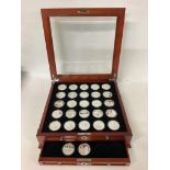 History of Britain 27 fine silver coins stored in