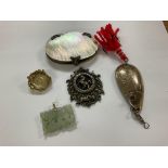 Mixed lot to include a silver gilt fish hook penda