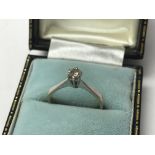 An 18ct white gold solitaire diamond approx 0.15ct