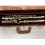 A cased silver plated Signet Selmar clarinet