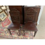 Pair of Victorian mahogany chairs, approximately 9