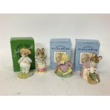 Beatrix Potter figures, Hunca Munca sweeping & Jer