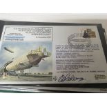 An album containing signed RAF and other Aeroplane signed covers approximately 40 signed covers.