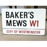 Bakers news sign, 71x44cm