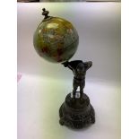 Victorian Spelter figure of Atlas supporting a met