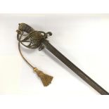 A Victorian military officer's sword, no scabbard,