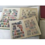 Three albums containing world stamps including Shakespeare stamps 1964. (3) NO RESERVE