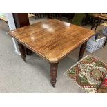 Victorian walnut table 4ft x 4ft.