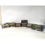 Vintage die cast boxed model cars with accessories