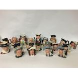 A collection of small Doulton, Staffordshire, Toby