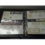 2 boxes of albums of first day covers