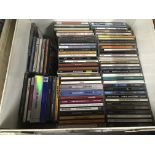 Three boxes of CDs comprising various pop, rock an