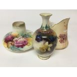 A hand painted Hadley Ware Royal Worcester vase.Hi