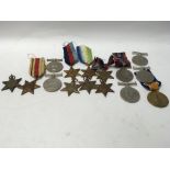 A collection of WW2 issue medals