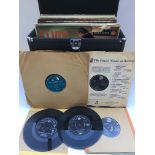 A record case of Elvis Presley LPs, 7inch singles