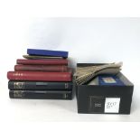 Collection of vintage stamp albums & a box of asso