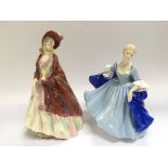 Two Royal Doulton figures of ladies comprising The