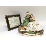 A limited edition Royal Worcester figural group ti
