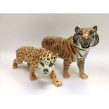 Two Beswick figures comprising a tiger and a cheet