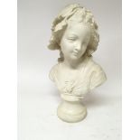 A French Early 20th century composition bust of a