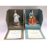 Two boxed limited edition Royal Worcester figures