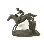 Heredities Horse Racing statue titled- Over the la