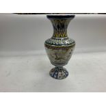 Faience pottery vase