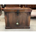 A Victorian Rosewood veneered 2 door cabinet. 96 x