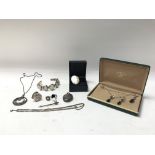 Silver Hallmarked jewellery including rings, necklaces, locket etc