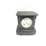 A vintage slate mantle clock no reserve.