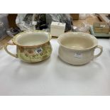 Two ceramic chamber pots.