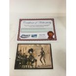 Leni Riefenstahl signed 6x4 Africa Nuba post card,