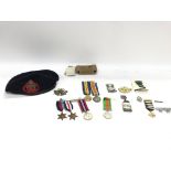 A collection of various medals including world war