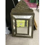 Early brass mirror with needs of restoration