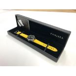 Mens automatic panzera watch with purchase papers and manual.