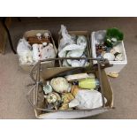 Boxes of assorted ceramics and decorative items