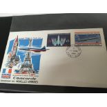 An album containing Concorde first day covers date