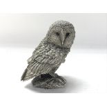 Hallmarked silver overlaid owl