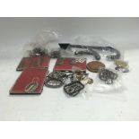 A good collection of antique buckles and other oddments including a nice example of a late 18th
