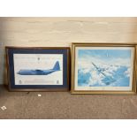 Framed and signed plane prints of a Hercules C3A &