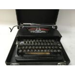 Silent corona typewriter, with case.