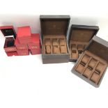 A collection of watch boxes/ cases. no reserve