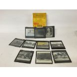 No Reserve - Black and white glass slides of World