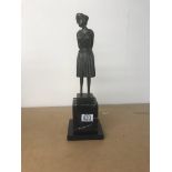 No Reserve - Art Deco bronze figure In the form of
