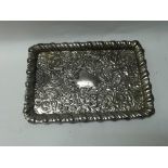 White metal embossed tray