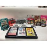 Collection of vintage entertainment items includin