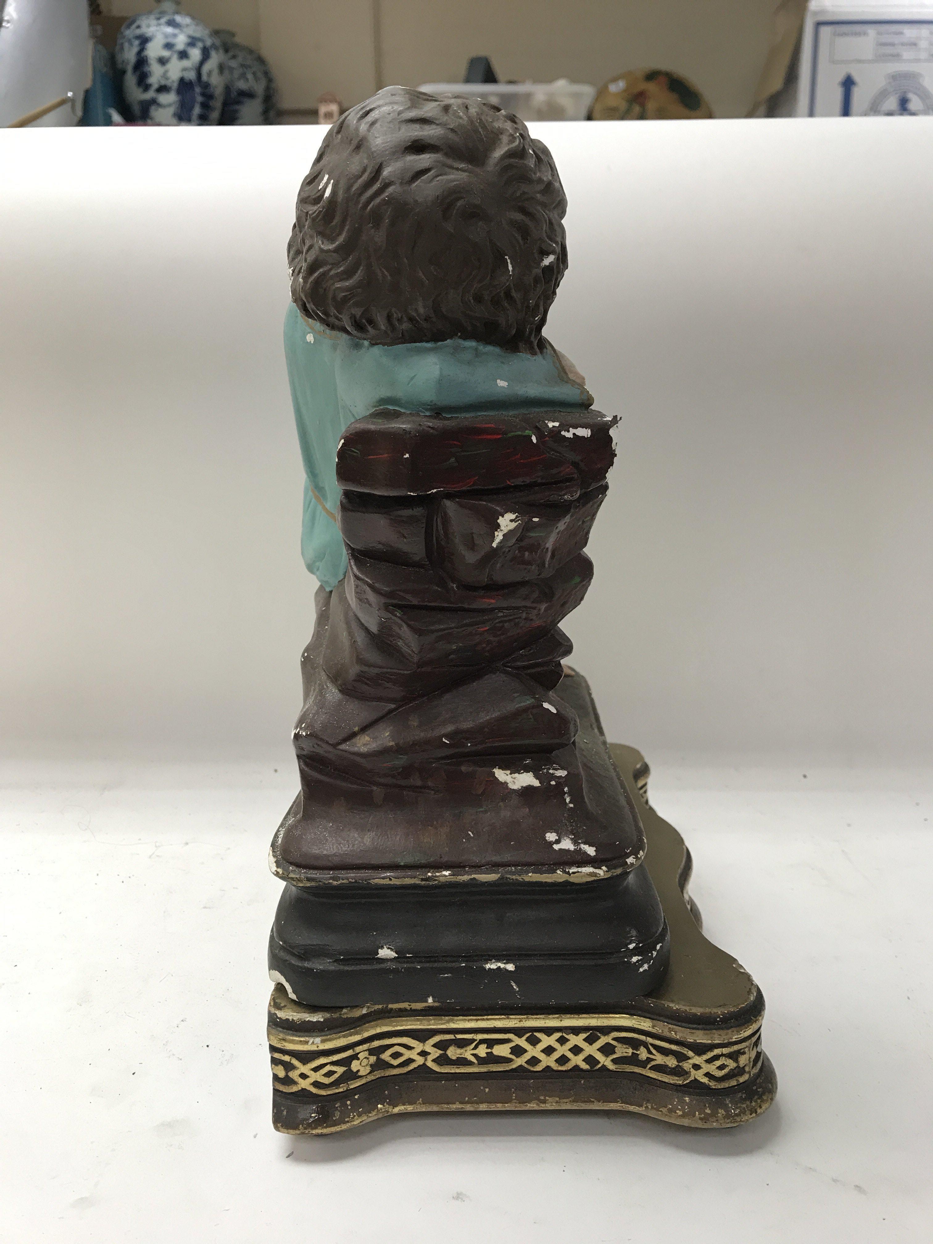 Infant Jesus statue with Crown of Thorns, needs restoration due to paint chips. Approximately 30cm - Image 2 of 3