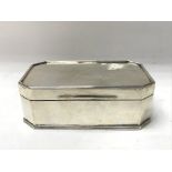 Hallmarked silver cigarette box