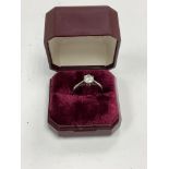 Silver ring set with cz. Ring size N